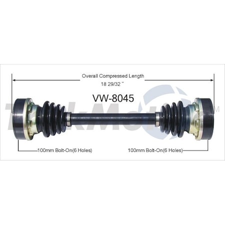 Surtrack Axle Cv Axle Shaft, Vw-8045 VW-8045
